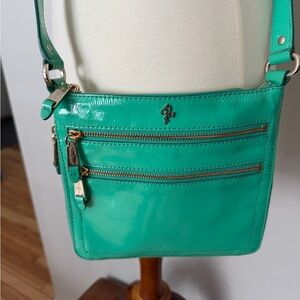 Cole Haan Teal Crossbody Bag with Gold Accents